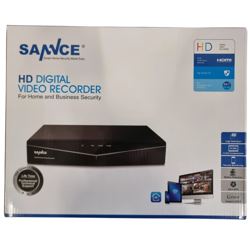 Video Recorder HD DVR SANNCE DN81BJ for Home and Business Monitoring