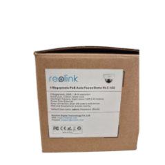 kamera IP Reolink RLC-422 widok z boku z portami i przewodami