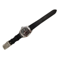 Men's Classic Watch with Black Strap and Steel Case