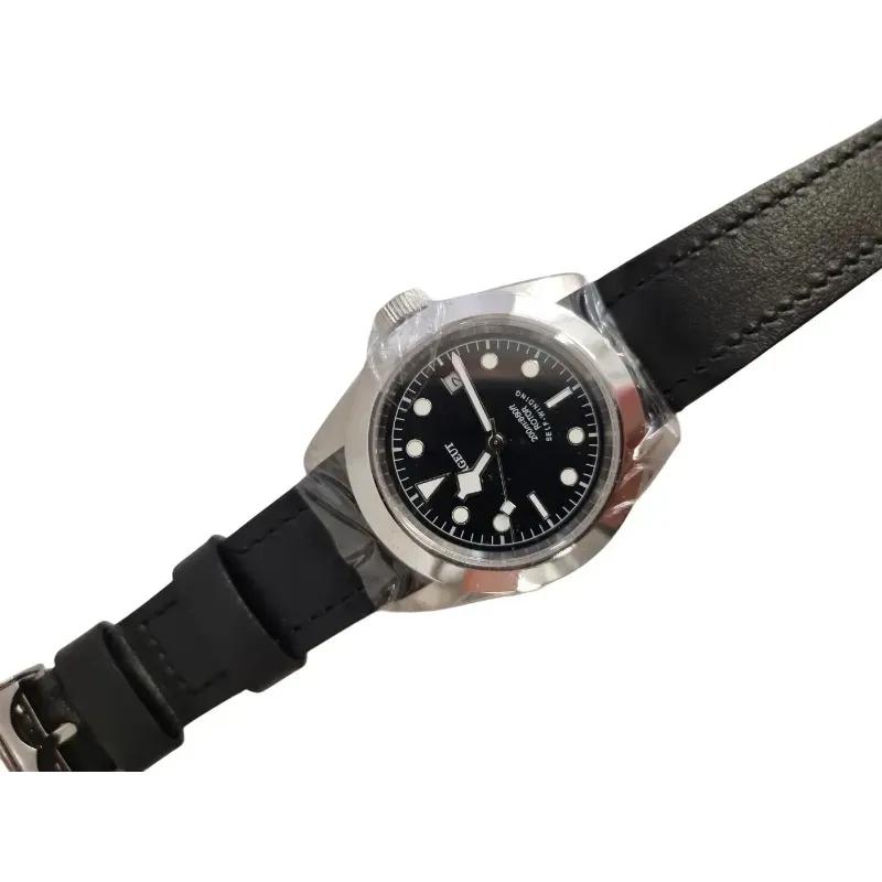 Herren Klassische Uhr mit Schwarzem Armband und Stahlgehäuse