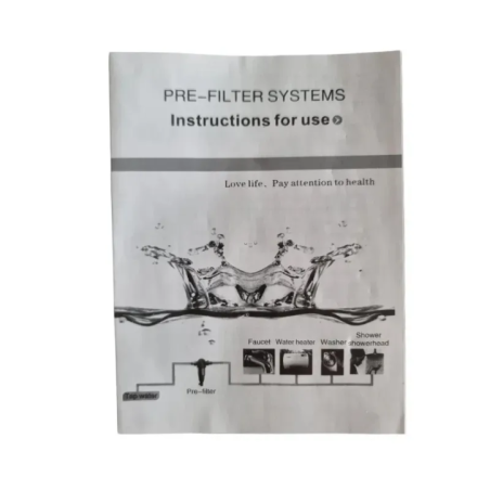 Pre-filter for water with brass housing and drain valve