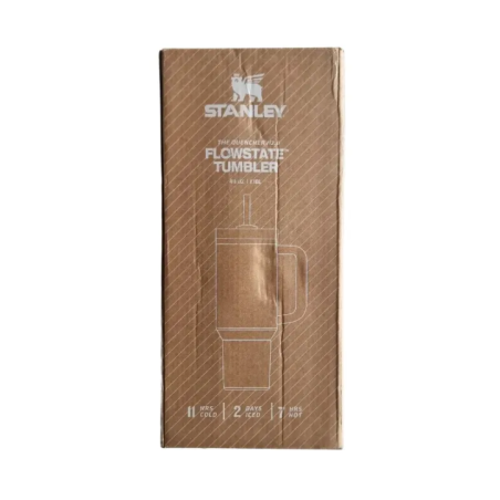 Stanley Flowstate Quencher Thermal Mug H2.0 front view with handle and straw