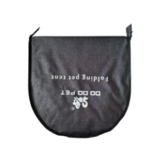 foldable pet tent side view with extended protective mesh