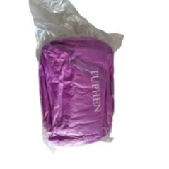 lightweight foldable purple travel backpack front view