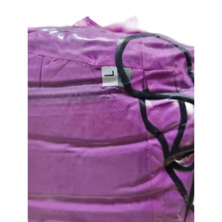 lightweight foldable purple travel backpack top view in pouch