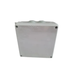 hermetic electrical box front view with two plugs