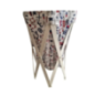 foldable laundry basket with nautical fabric bag front view
