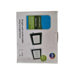 лампа LED Flood Light 50W чорна вид спереду