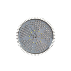 żarówka LED E27 widok z góry z aluminiowym radiatorem