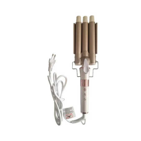 triple hair curler side view with cord