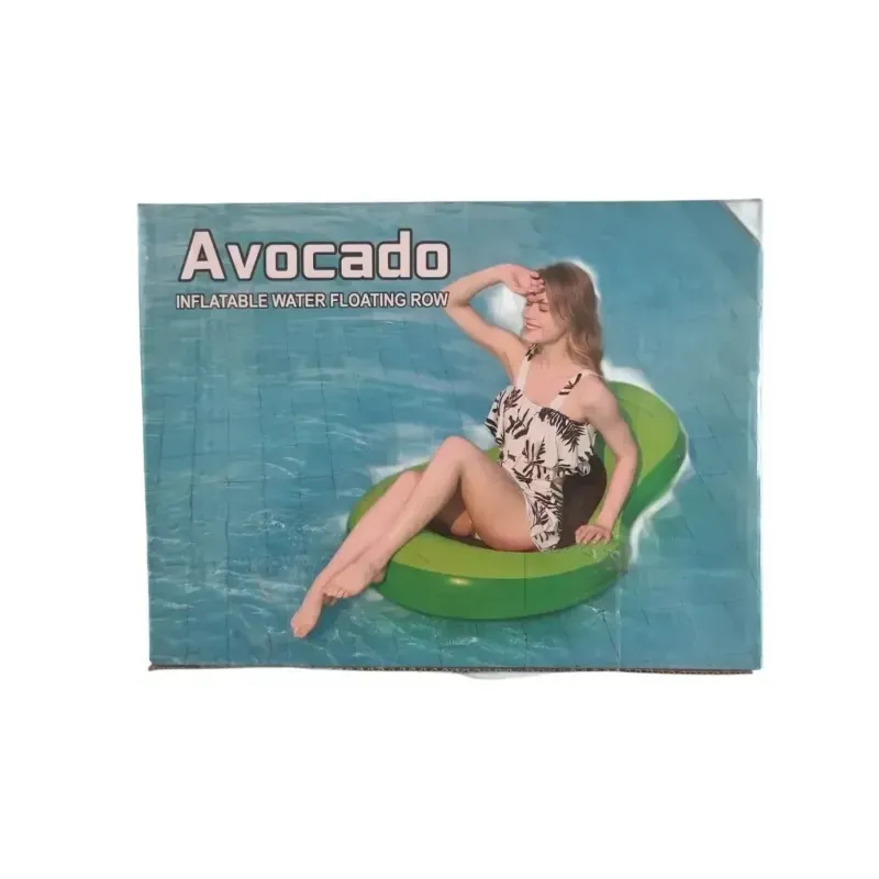 Aufblasbarer Avocado-förmiger Schwimmstuhl mit Reparaturset