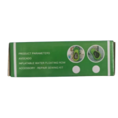 verpackung des avocado aufblasbaren stuhls mit anleitung und produktbild