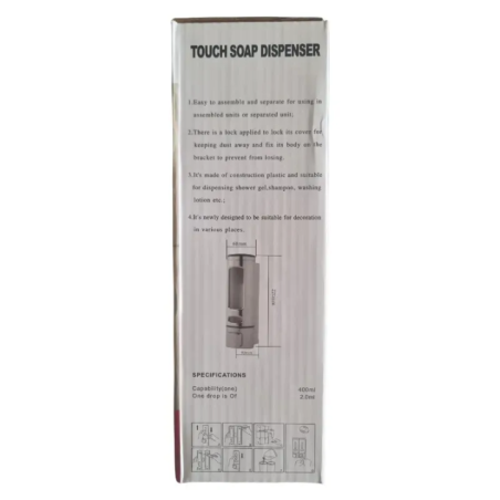 Dozownik do mydła w płynie ścienny 400 ml plastikowy