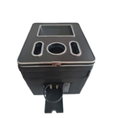 car armrest close-up view of cigarette lighter plug