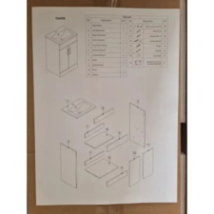 bathroom cabinet with sink front view