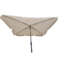 Parasol plażowy 2x1.25m beżowy z poliestru UV30