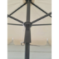 Parasol plażowy 2x1.25m beżowy z poliestru UV30