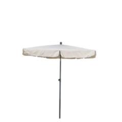 parasol plażowy beżowy widok metalowego stelaża