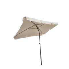 parasol plażowy beżowy widok z przodu na stojaku