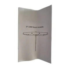 beach parasol beige opening mechanism view