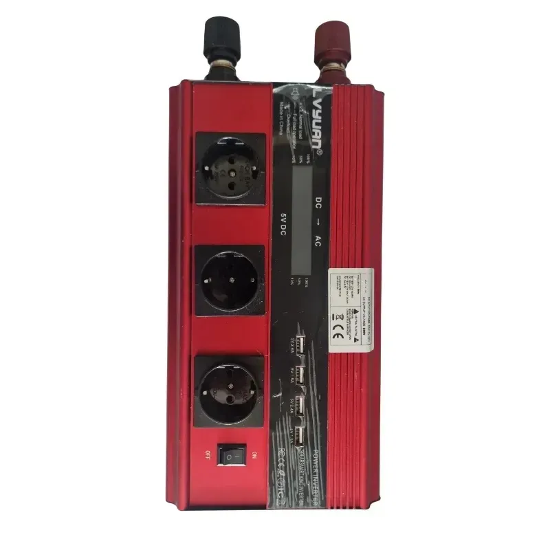 Інвертор напруги 12V DC для 230V AC з дистанційним керуванням та аксесуарами