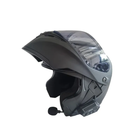 Kask motocyklowy SEVS z interkomem i mikrofonem