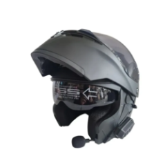 kask motocyklowy SEVS widok tył z logo