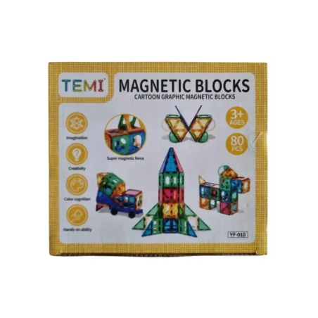 вид упаковки набору магнітних блоків TEMI спереду