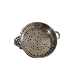 edelstahl dampfgarer topfset mit deckel seitenansicht