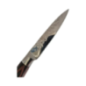 Kitchen Knife with Hardened Blade and Wooden Handle