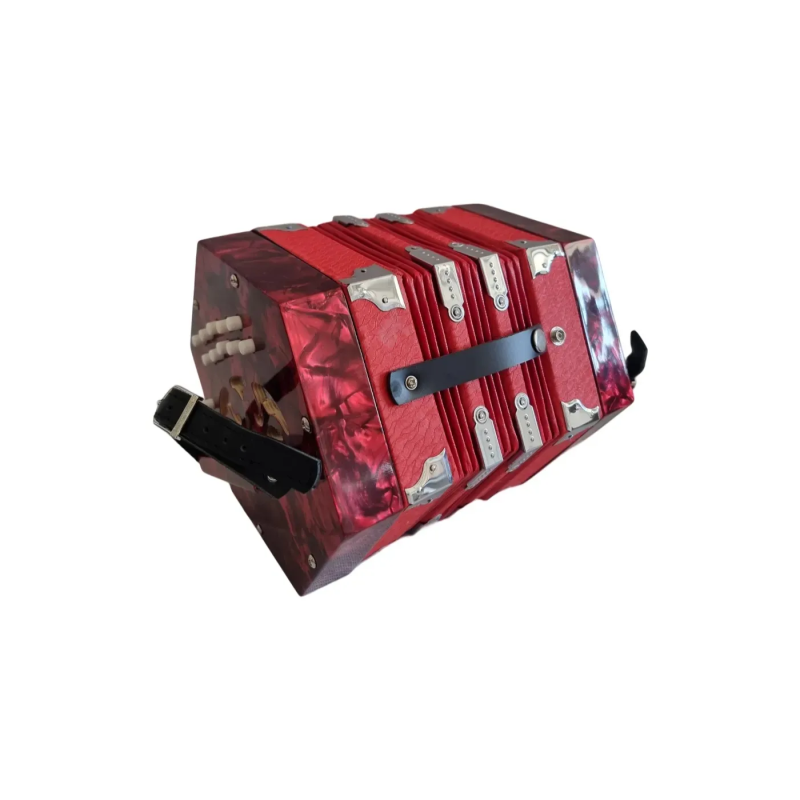 Diatonic Accordion Red Musical Instrument