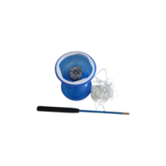 Синій діаболо для жонглювання з паличками та мотузкою