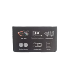 wireless headset for motorcycle helmet V80 2X side packaging view with instructions and accessories