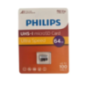 Картка пам'яті Philips microSD 64GB вид спереду упаковки