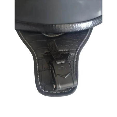 Kask motocyklowy retro z regulowanym paskiem i wyściółką