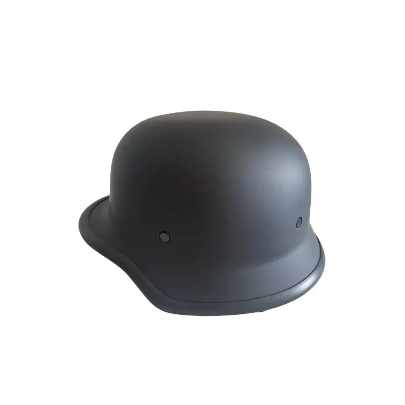 Kask motocyklowy retro czarny z certyfikatem ECE