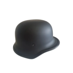 kask motocyklowy retro czarny widok tył