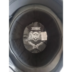 interior of Madoconfluence motorcycle helmet with print