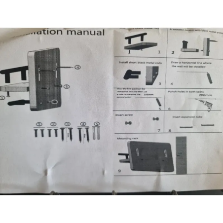 Wooden Wall Hook with Metal Hooks for Hallway