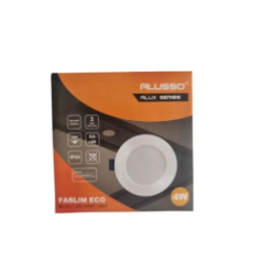 panel LED Deckenleuchte Alusso Faslim Eco 4W Vorderansicht der Verpackung