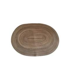 oval decorative rug top view