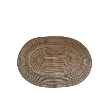 oval decorative rug top view