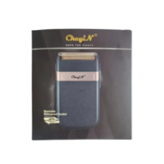 men's electric shaver back view with technical markings