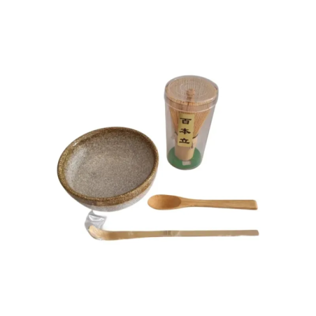 Matcha Tea Ceremony Set with Bowl and Bamboo Accessories
