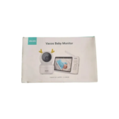 Vacos video baby monitor view of monitor with screen and buttons