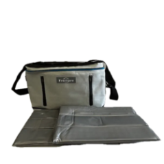 Freshore insulated bag top view with open zipper
