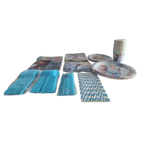 Frozen Themed Paper Plates and Cutlery Set