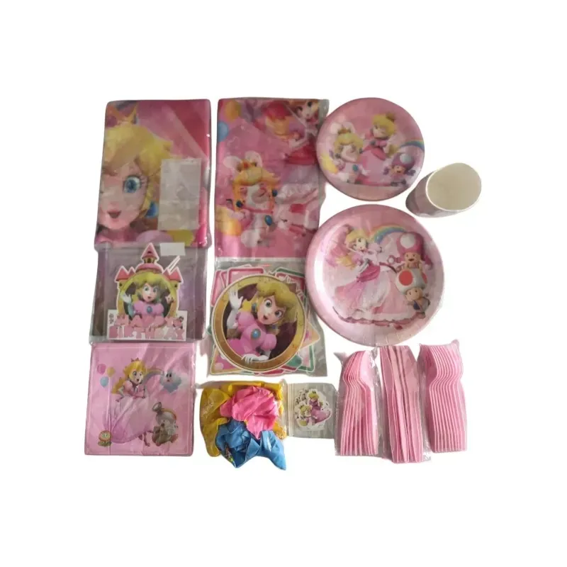 Princess-Themed Paper Party Supplies and Decorations Set