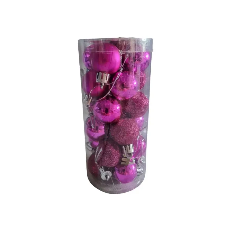 Rosa Weihnachtsbaumornament Set