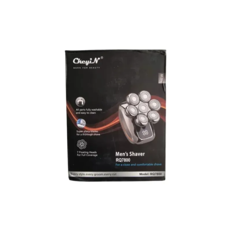 Elektrischer Rasierer für Herren mit 7 Köpfen und Display LED